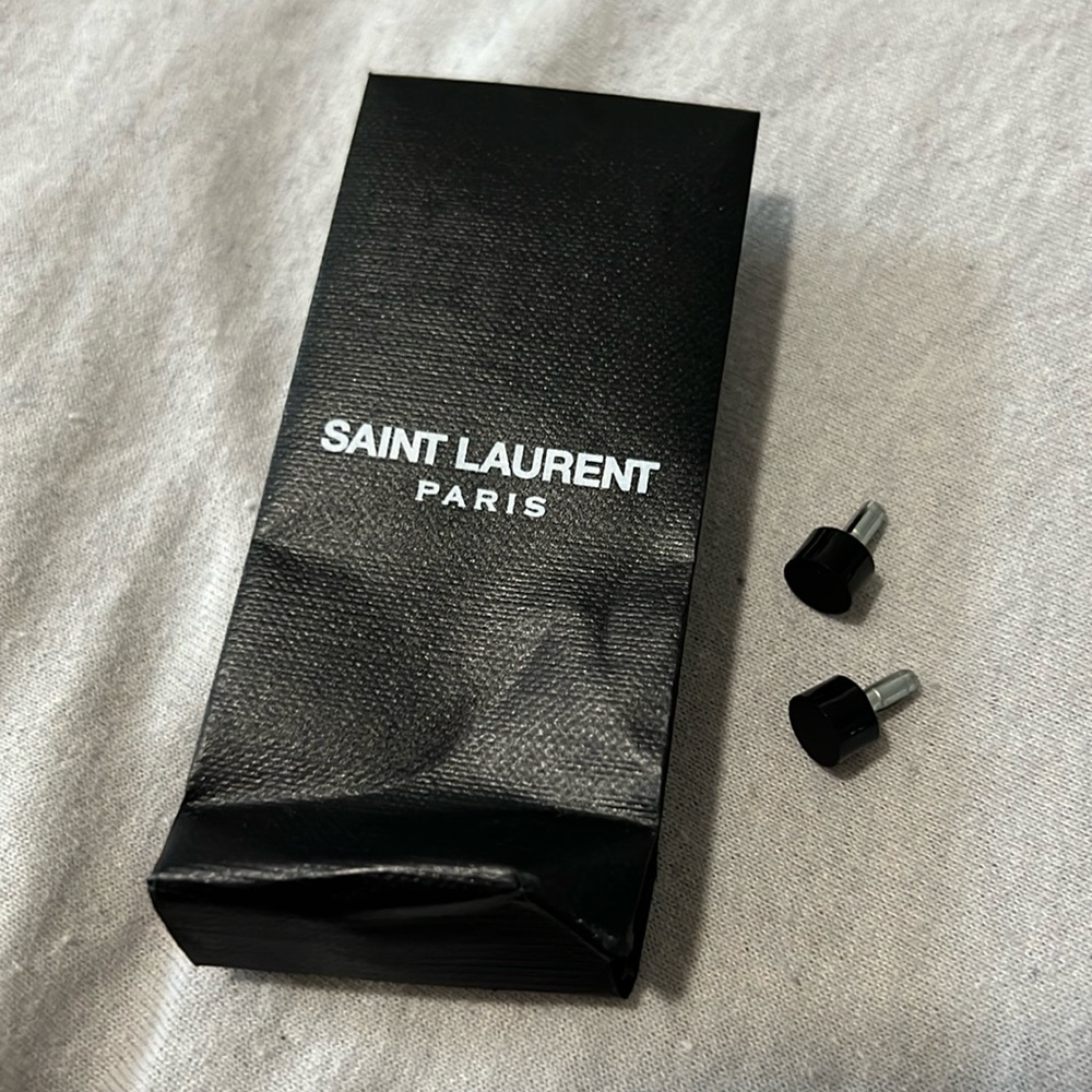 Saint Laurent Heel Pump Shoes Peg Replacement Black New